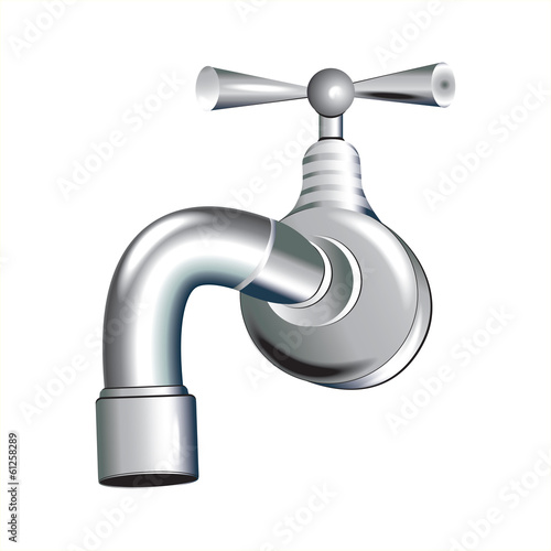 Tap icon of household metal equipment.