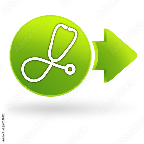 médecine sur symbole web vert