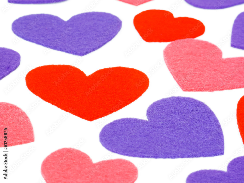 Obraz premium Many colored heart shapes