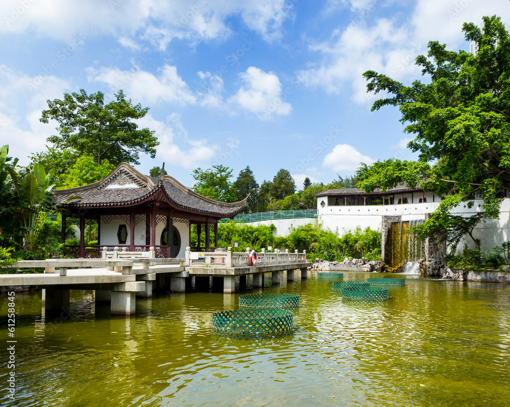 Chinese architecture in garden