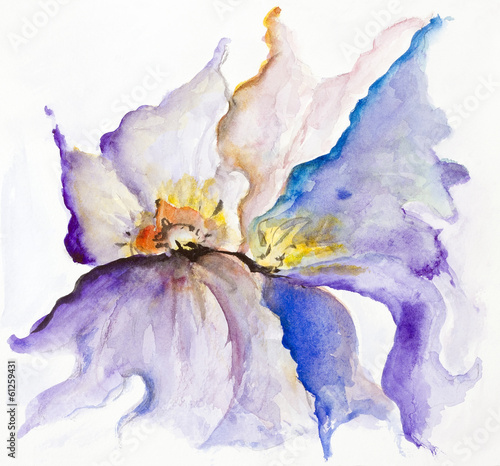 Flying watercolor
