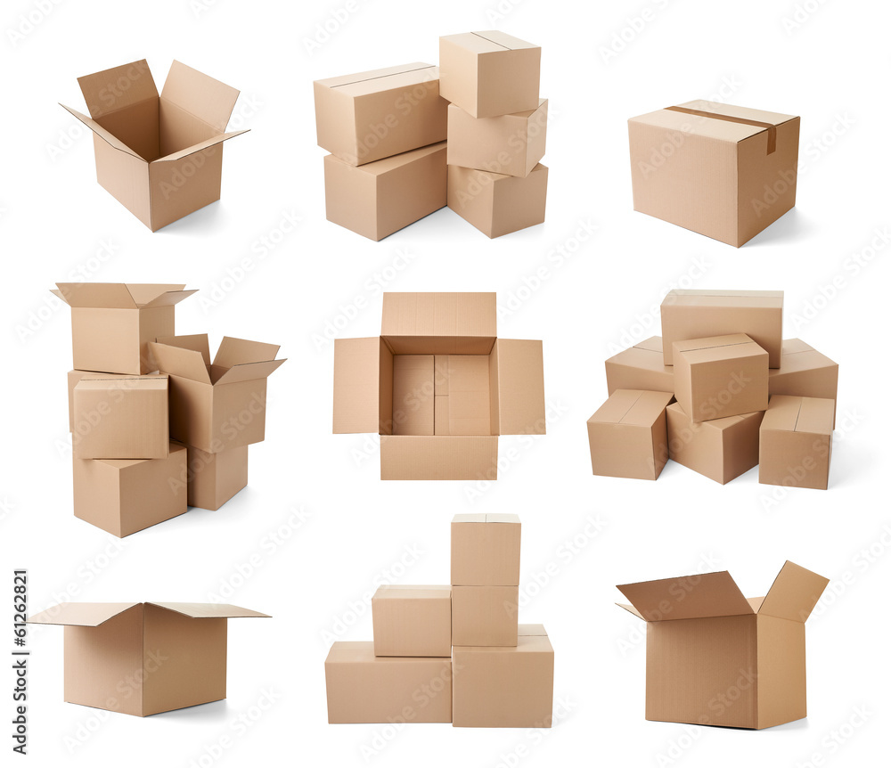 cardboard box package moving transportation delivery