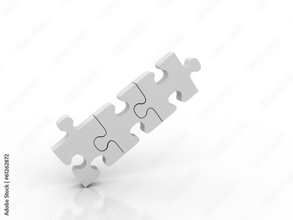 Puzzle on white background. Isolated 3D image Puzzle on white background. Isolated 3D image