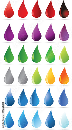 Colorful drops