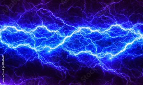Blue abstract lightning