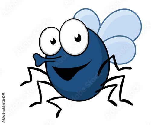 Flying fly insect with a proboscis