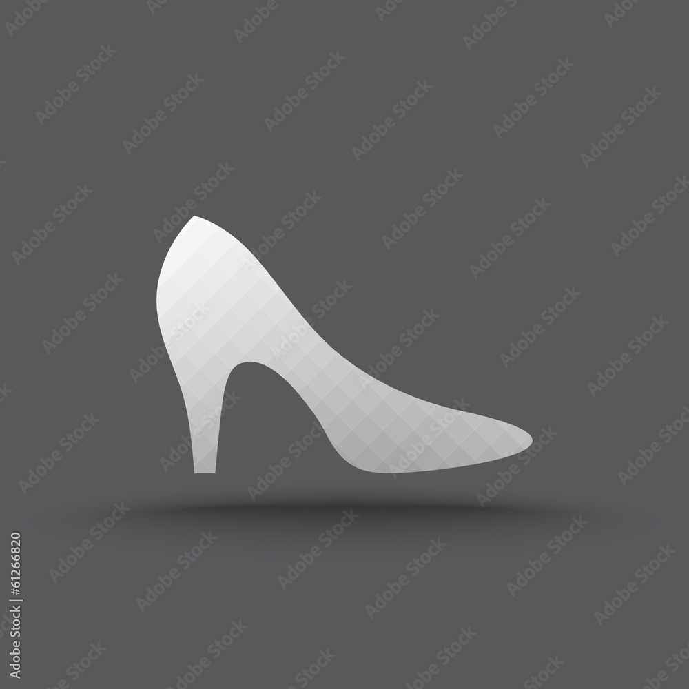 Vector of transparent high heel shoes icon Vector of transparent high heel shoes icon
