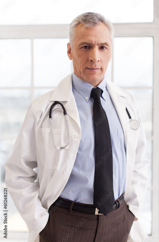Confident senior doctor. Confident senior doctor.