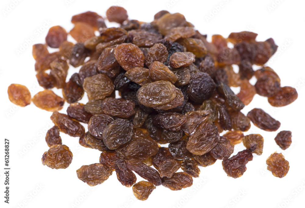 Isolated Raisins