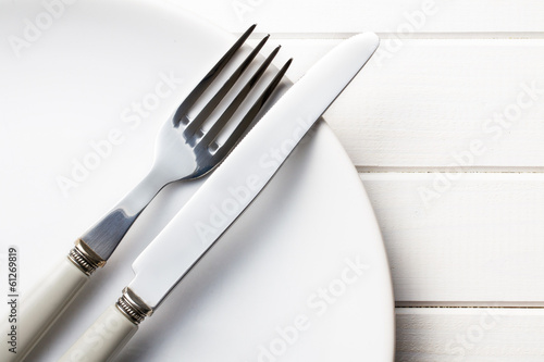 plate with cutlery
