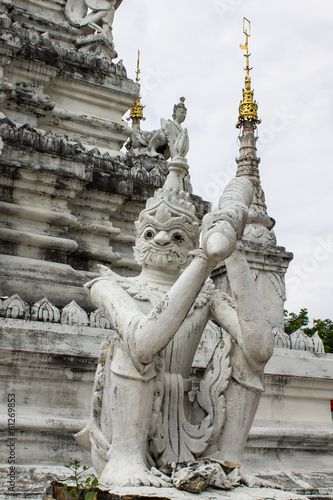 White Giant baton Handle with Pagoda photo