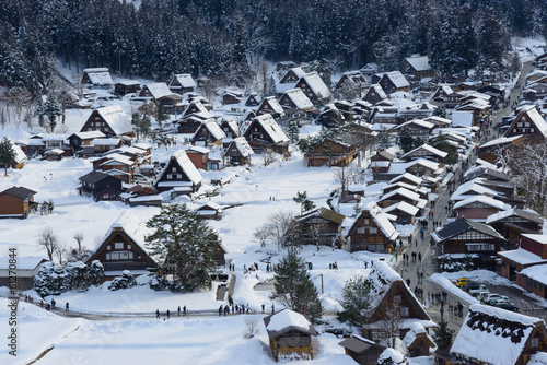 Historic Village of Shirakawa-go in winter