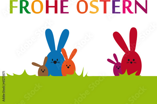 Frohe Ostern Osterhasen - Vektor