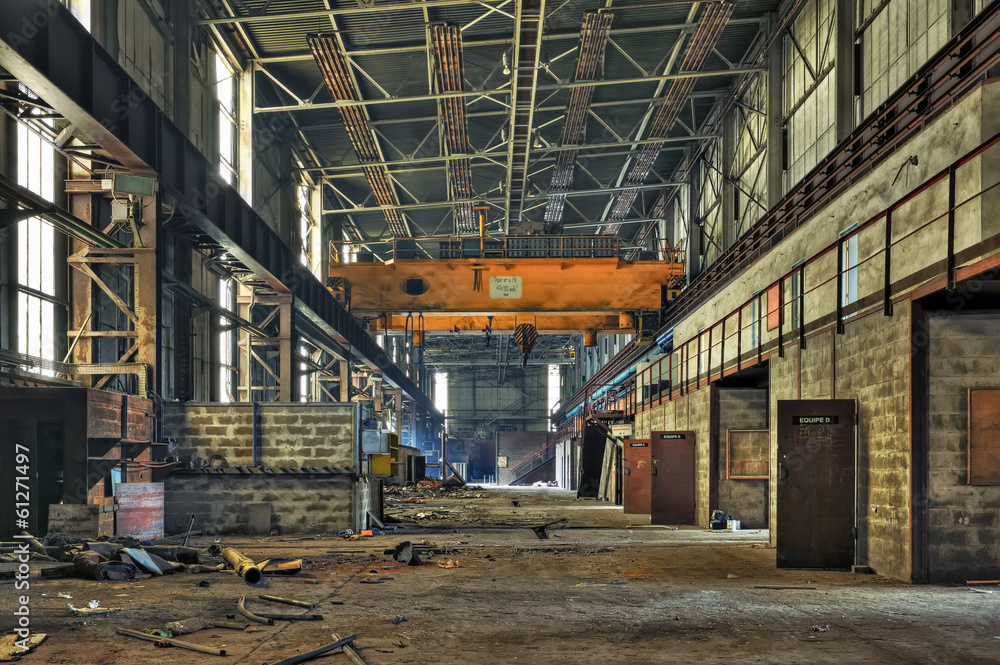 Abandoned old industrial warehouse