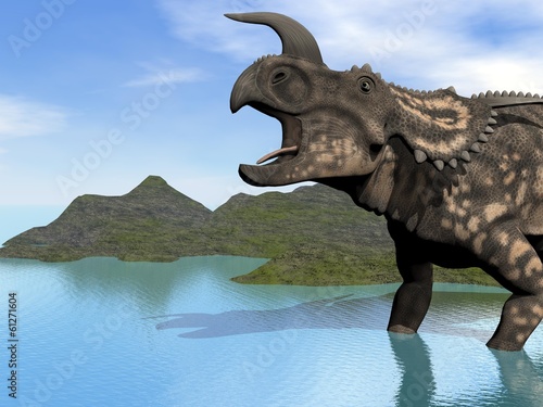 einiosaurus in lake