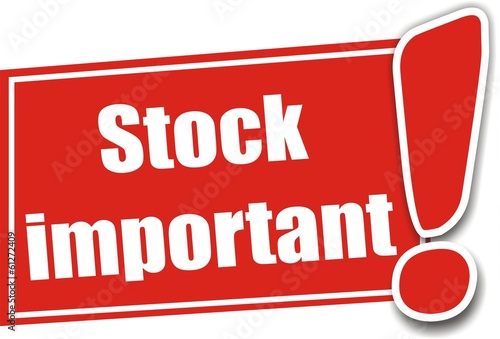 étiquette stock important