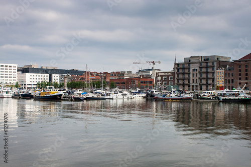 Harbor in Antwerp, Belgium.