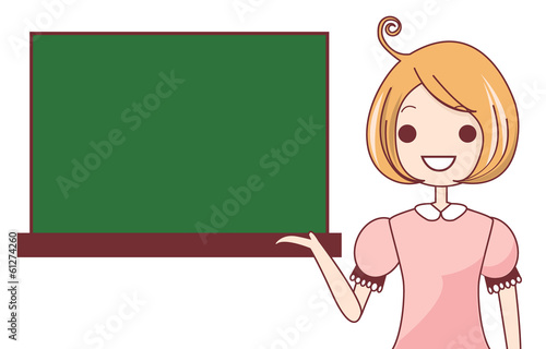 解説　女の子イラスト　