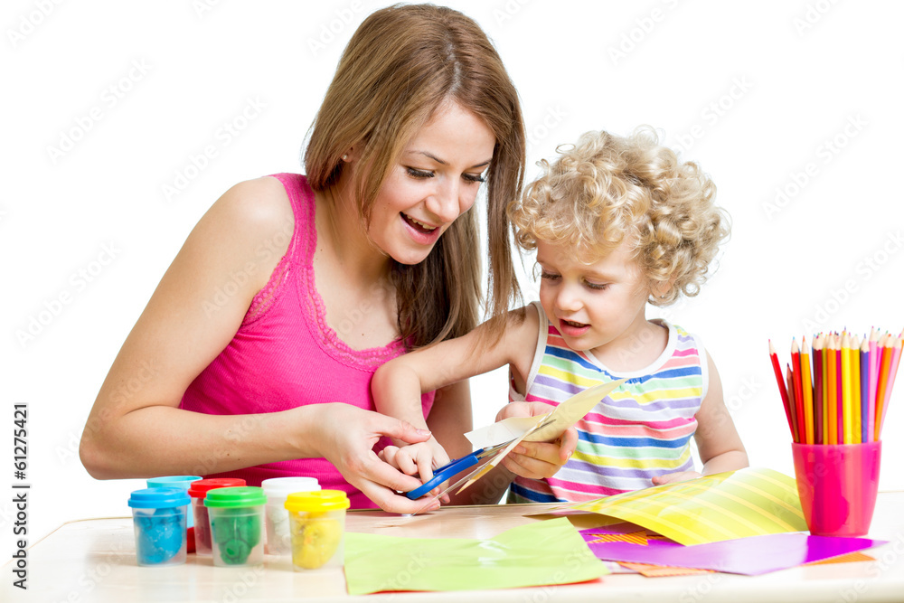 Mother and child mold and cut together Mother and child mold and cut together