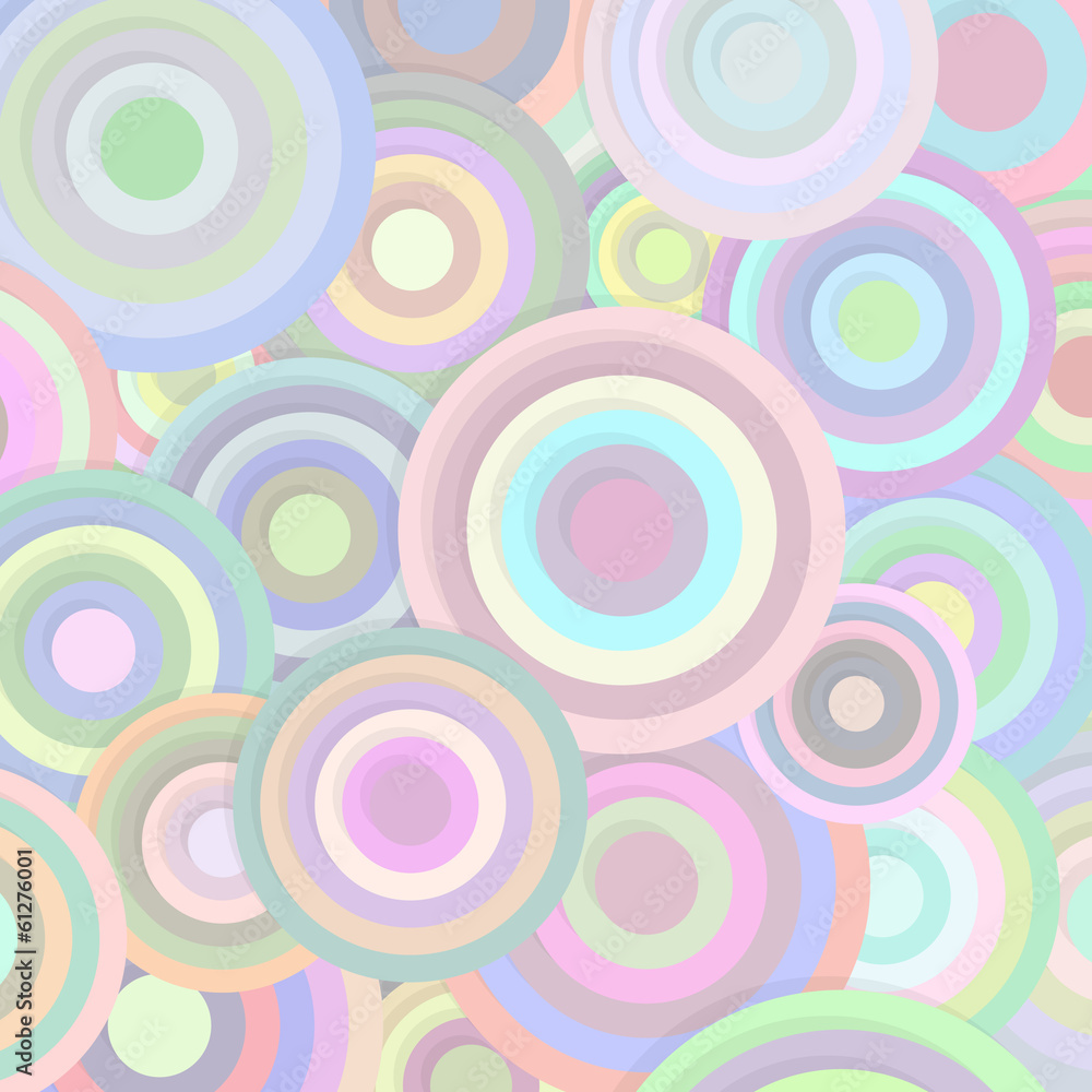 Circles in pastel colors