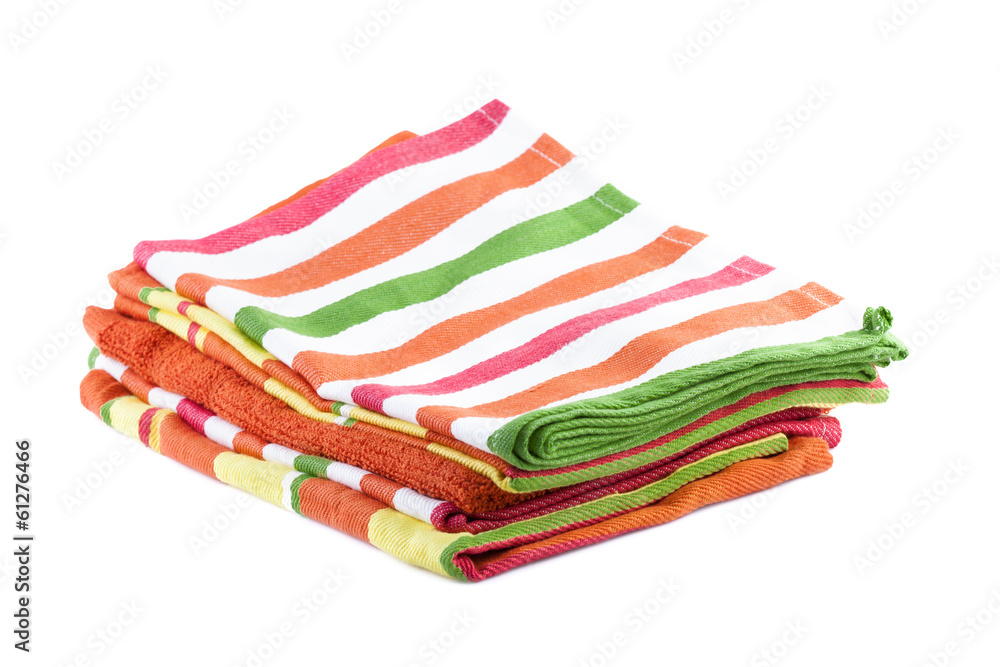 Kitchen Towels isolated on white background Kitchen Towels isolated on white background