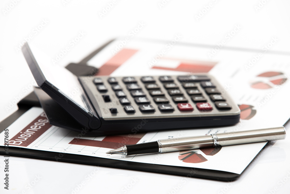 business financial chart analysis with calculator business financial chart analysis with calculator