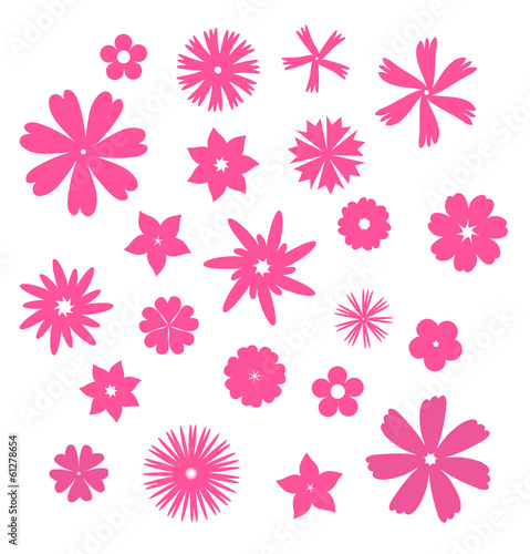 Fototapeta Naklejka Na Ścianę i Meble -  Pack of Vector Flowers
