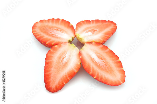 Chip strawberry put like flower
