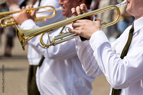 Musicians with trumpets