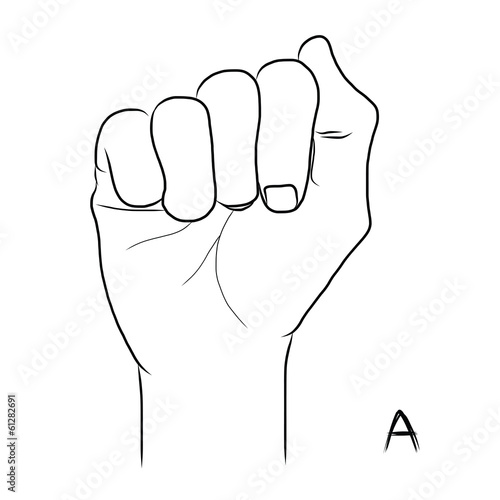 Sign language and the alphabet,The Letter a