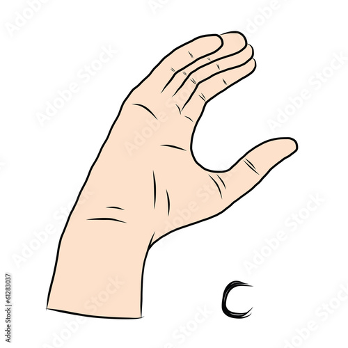 Sign language and the alphabet,The Letter d