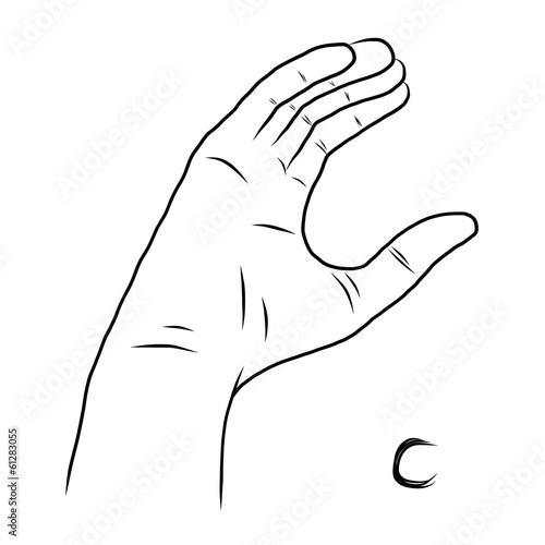 Sign language and the alphabet,The Letter d