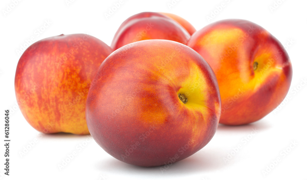 Nectarine fruit isolated on white background Nectarine fruit isolated on white background