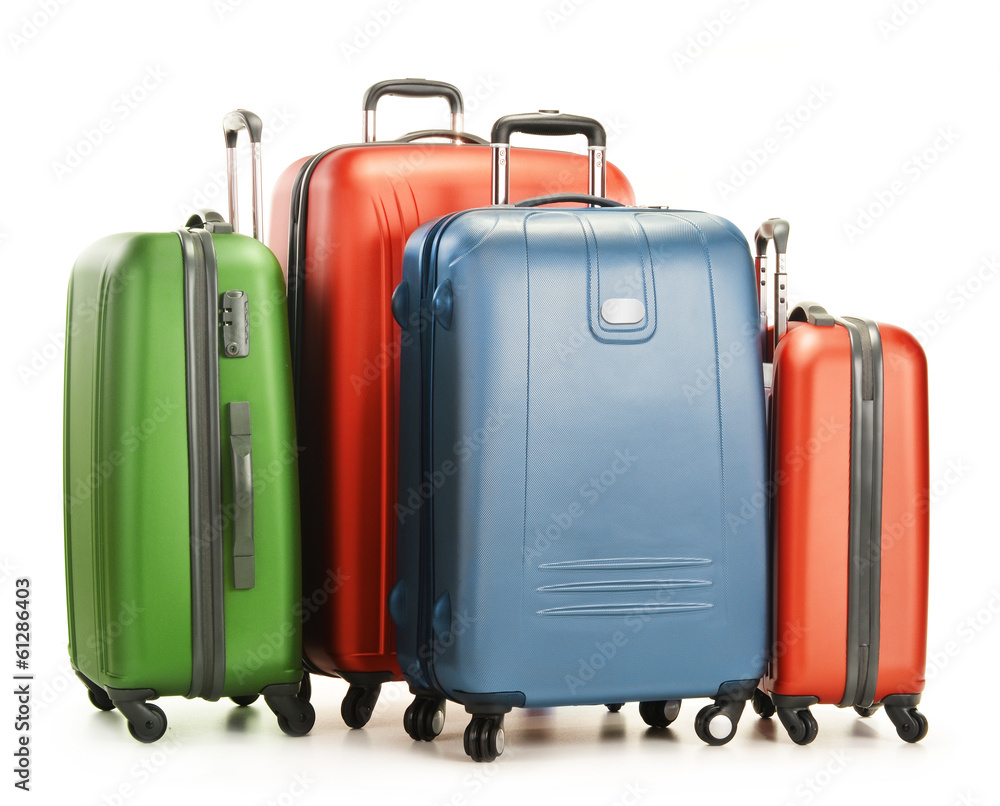 Luggage consisting of large suitcases isolated on white Luggage consisting of large suitcases isolated on white