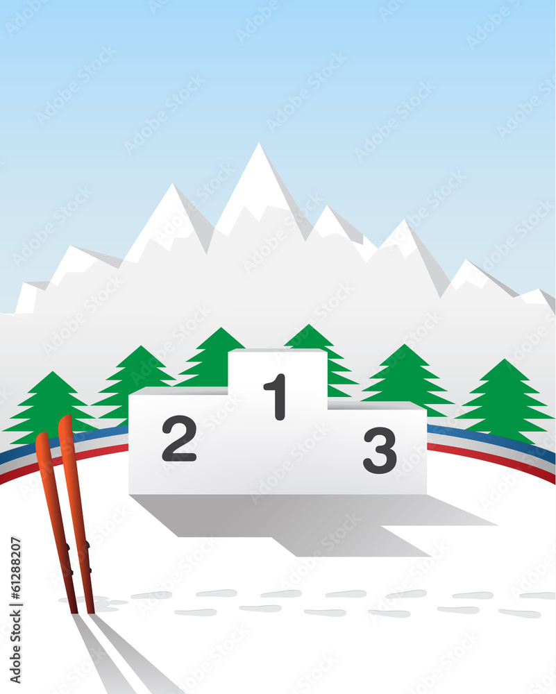 Winter games podium