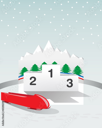 Bobsleigh winter games podium