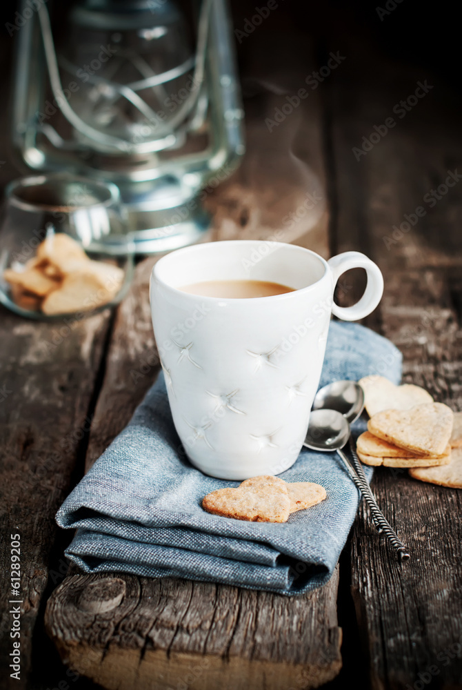 Fototapeta premium Cup of Cocoa with Cookies