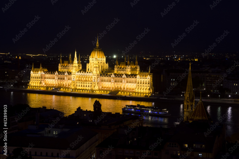 Historic parliament of Hungary in Budapest