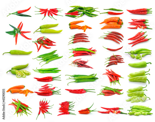 hot chili pepper isolated on white background