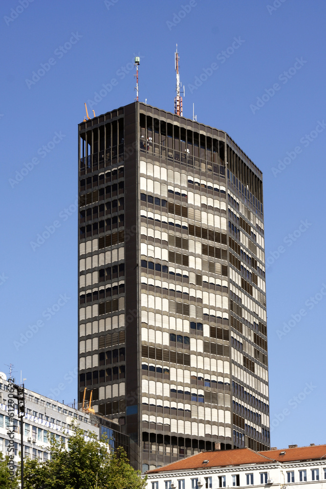 Fototapeta premium Belgrade - Beogradjanka Building in Kralja Milana Street