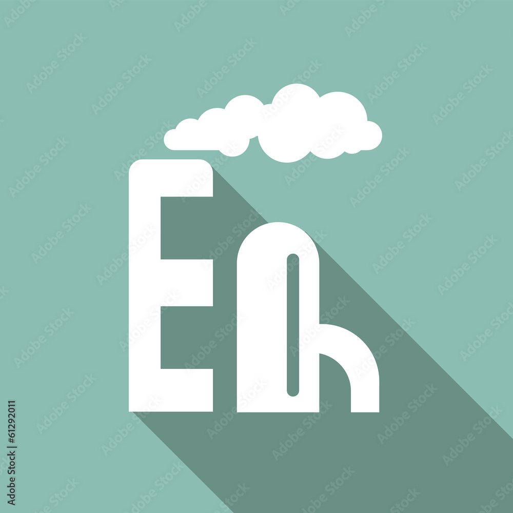 Ecology Flat Icon with shadow. Vector EPS 10. Ecology Flat Icon with shadow. Vector EPS 10.