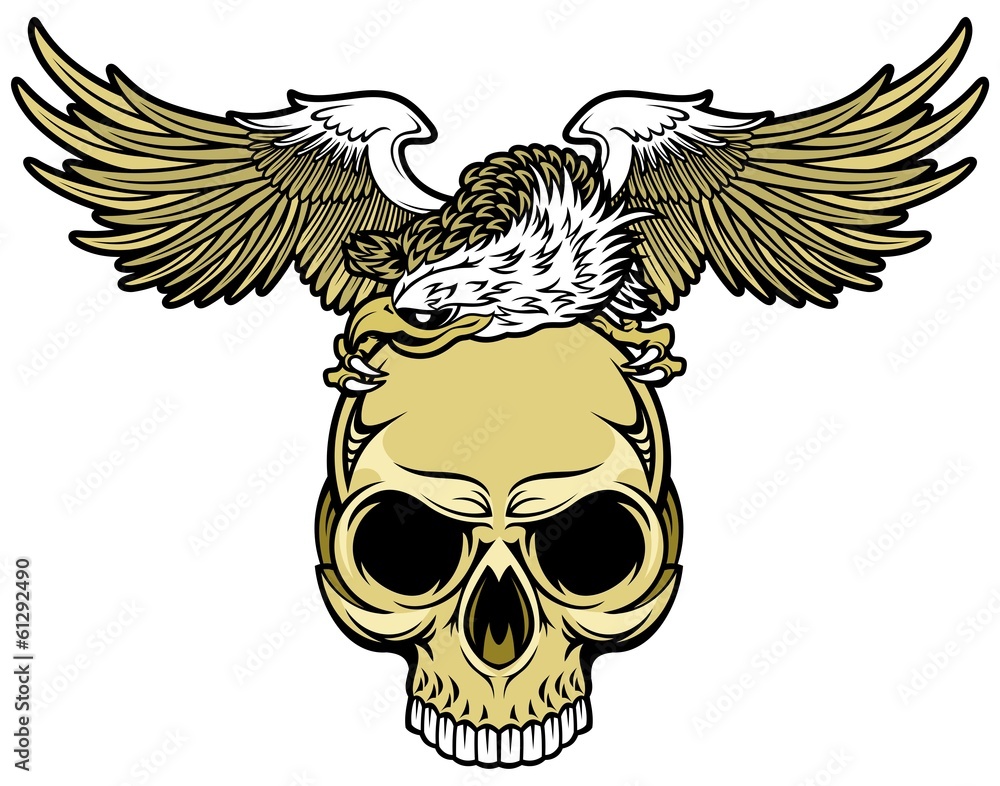Fototapeta premium eagle and skull