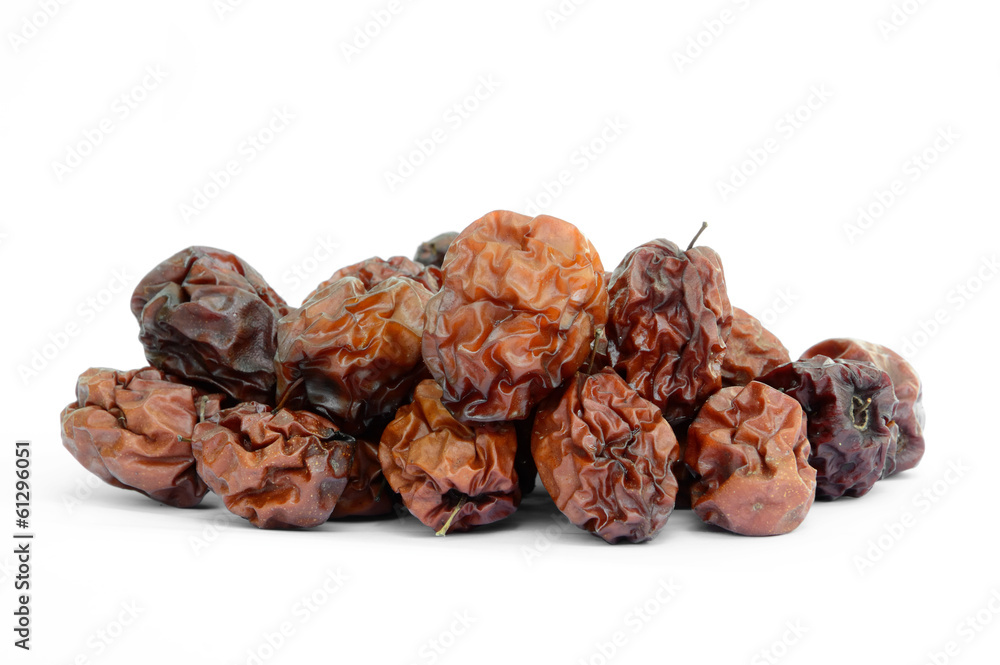 dry monkey apples isolated on white dry monkey apples isolated on white