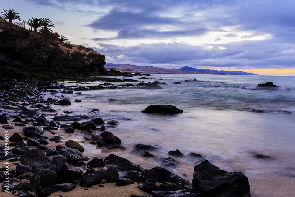 Coast in Fuerteventura, Canary Islands, Spain Coast in Fuerteventura, Canary Islands, Spain