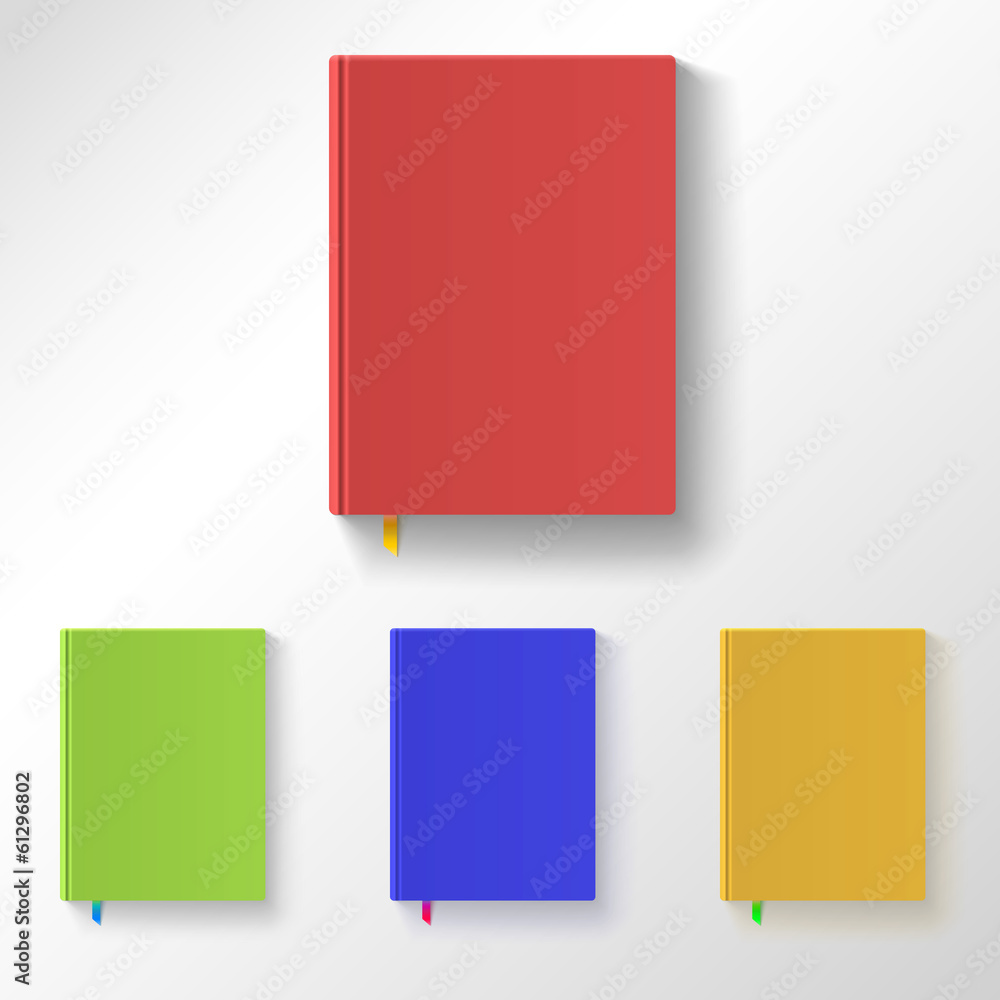 Book with color covers and bookmarks Book with color covers and bookmarks