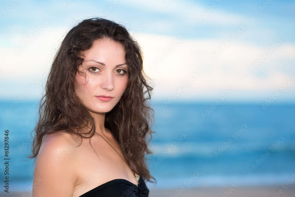 Portrait of pretty young brunette Portrait of pretty young brunette