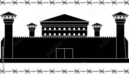 stencil of prison