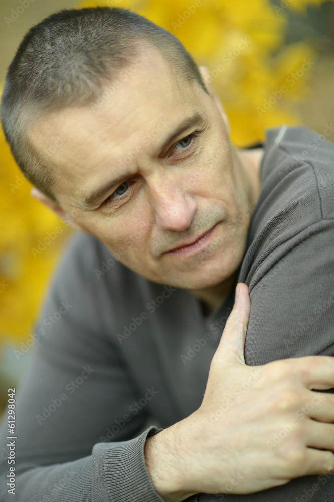 Attractive man at nature Attractive man at nature