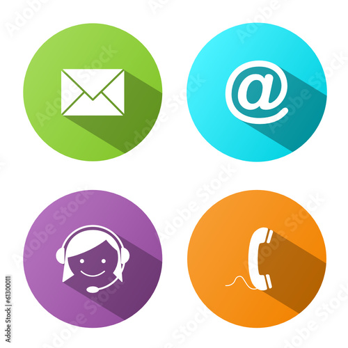 CONTACT BUTTONS (icons details customer service support help us)