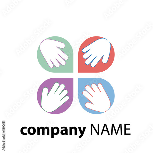 Vector logo Teamwork and friendship